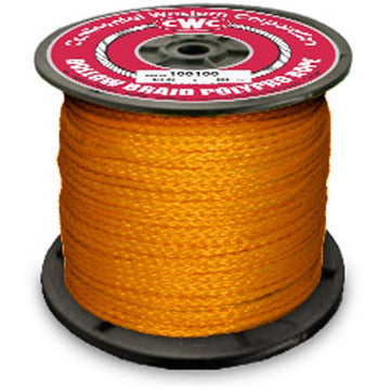 CWC Hollow Braid Polypropylene Rope - 1/4" x 1000 ft., Orange